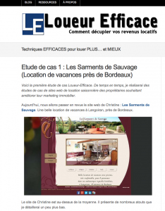 Présentation d'un site de location de vacances par loueur-efficace
